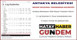 Antakya Belediyesi GSK Bayan Voleybol Takımı 2. Lig Kadınlar 6.