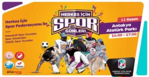 Türkiye Herkes İçin Spor Federasyonu tarafından 12 Kasım günü Antakya