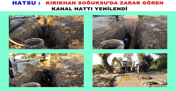 KIRIKHAN SOĞUKSU’DA ZARAR GÖREN KANAL HATTI YENİLENDİ