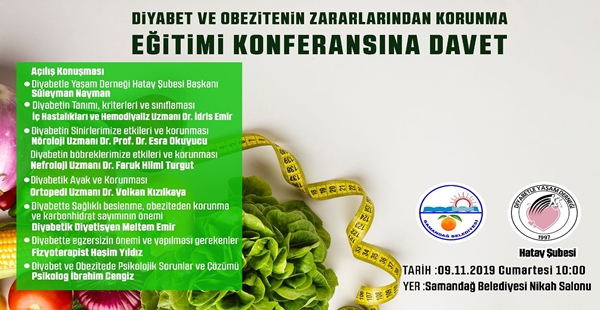 9 Kasım 2019 Cumartesi günü saat 10:00’da, Samandağ Belediyesi hizmet