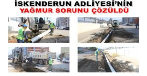 İskenderun ilçesine bağlı Gürsel Mahallesi’nde bulunan İskenderun Adalet Sarayı’nın çevresinde