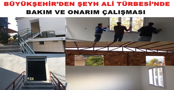 BÜYÜKŞEHİR’DEN ŞEYH ALİ TÜRBESİ’NDE BAKIM VE ONARIM ÇALIŞMASI