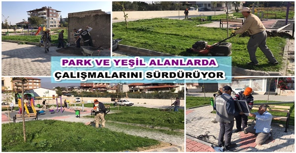 Küçükdalyan Mahallesi Atatürk Caddesi'nde yeni yapılan parkta güneş enerjisiyle çalışan