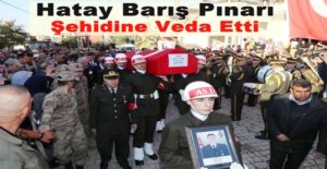 İkindi namazına müteakip kılınan cenaze namazının ardından, Şehit Piyade Uzman