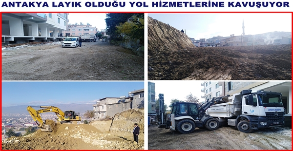 Antakya Belediyesi Fen İşleri Müdürlüğü ekipleri şehrin 95 mahallesinde yürüttüğü