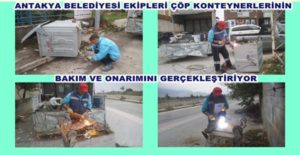 Antakya Belediyesi Temizlik İşleri Müdürlüğü ekipleri, şehir genelinde bulunan çöp