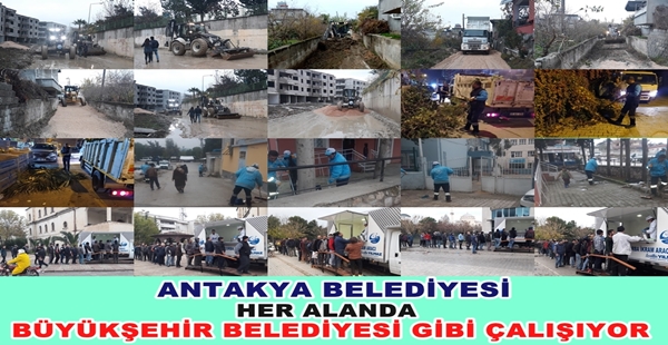 ANTAKYA BELEDİYESİ EKİPLERİNDEN  YOL İYİLEŞTİRME ÇALIŞMASI