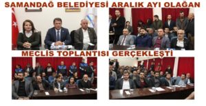 Samandağ Belediyesi Aralık ayı olağan Meclis Toplantısı 6 Aralık 2019