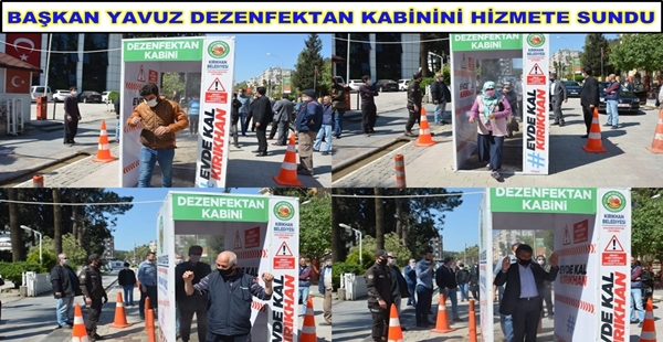 BAŞKAN YAVUZ DEZENFEKTAN KABİNİNİ HİZMETE SUNDU