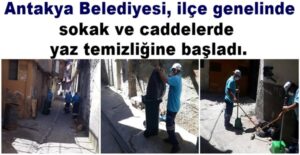 Antakya Belediyesi, havaların ısınmasıyla birlikte cadde ve sokaklardan oyun parkları