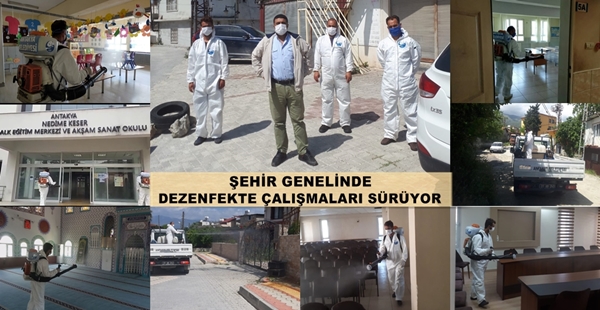 ŞEHİR GENELİNDE DEZENFEKTE ÇALIŞMALARI SÜRÜYOR