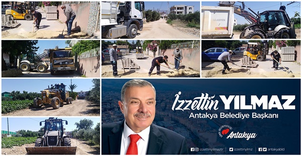 ANTAKYA GENELİNDE YOL ÇALIŞMALARI SÜRÜYOR