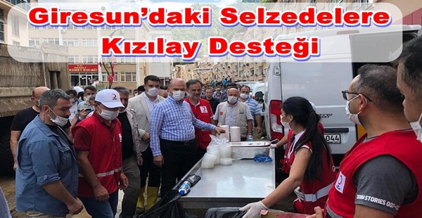 Giresun’daki Selzedelere Kızılay Desteği