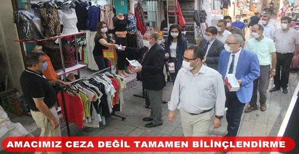 MASKE DENETİMİ GERÇEKLEŞEN HATAY VALİ VEKİLİ AYDIN TETİKOĞLU: AMACIMIZ CEZA DEĞİL TAMAMEN BİLİNÇLENDİRME