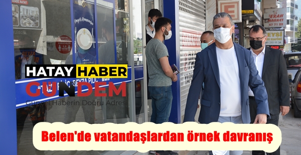 Belen’de vatandaşlardan örnek davranış