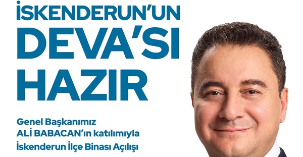 Ali Babacan İskenderun’a geliyor