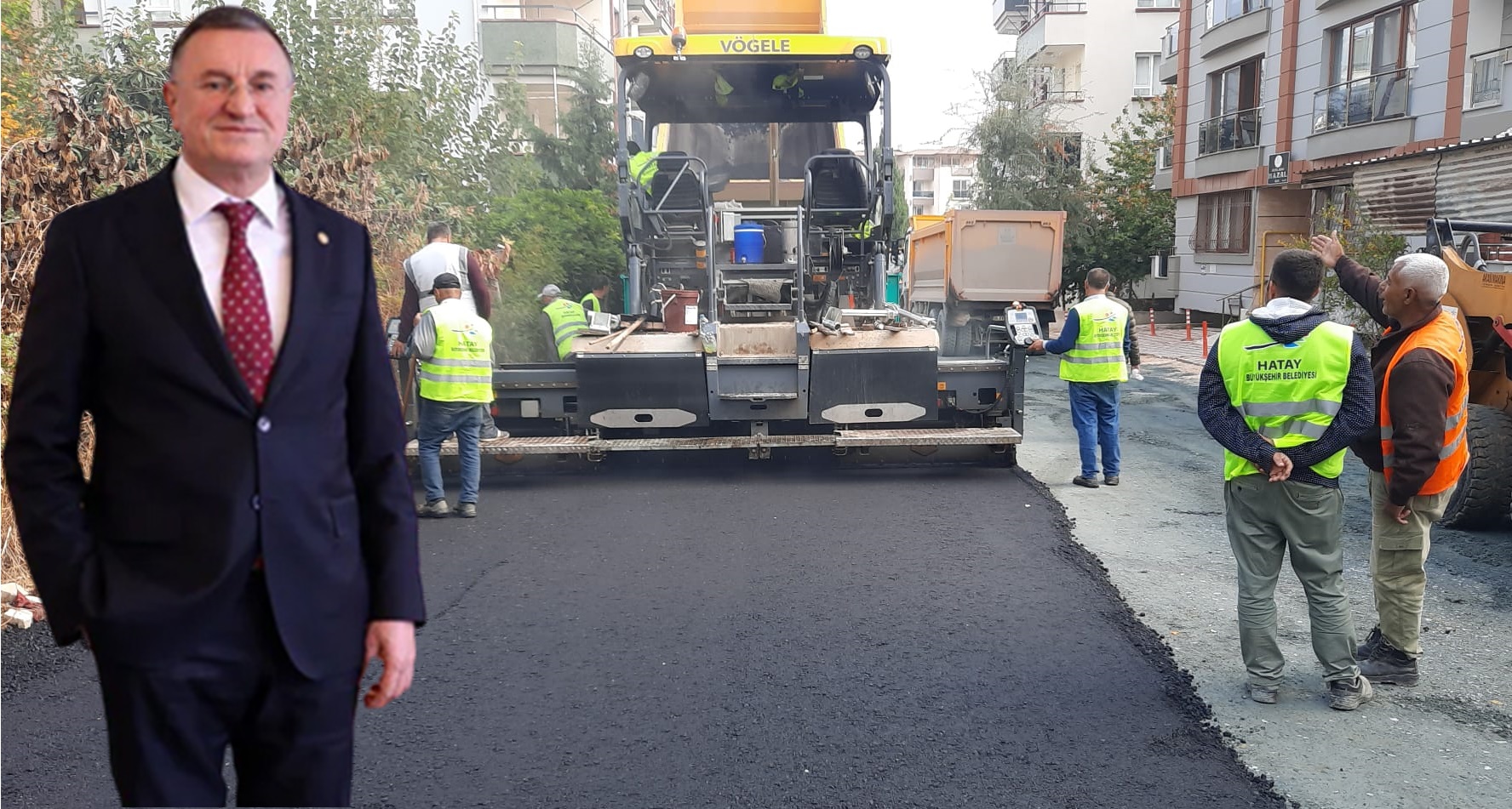 DEFNE BAHRİYE ÜÇOK CADDESİ ASFALTLANIYOR