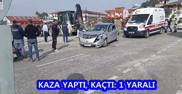 KAZA YAPTI, KAÇTI: 1 YARALI