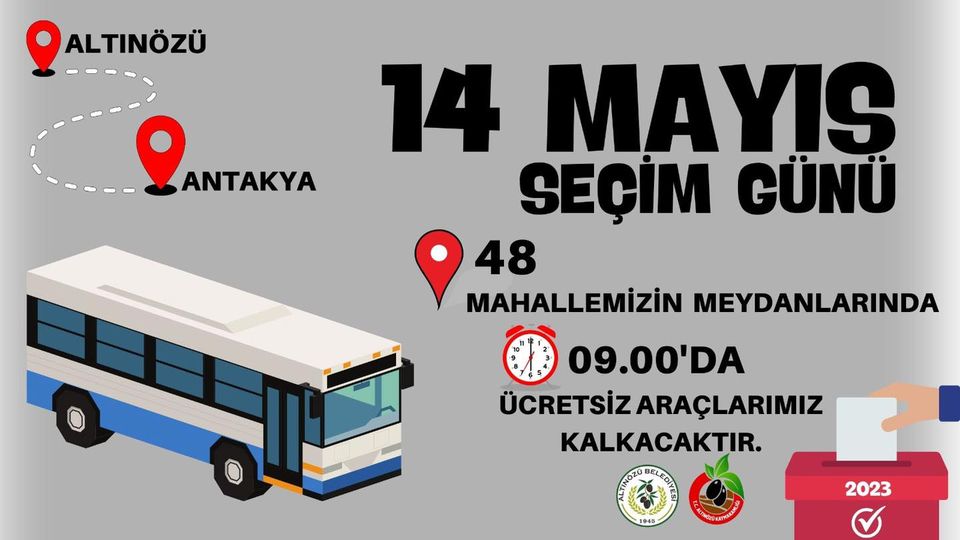 Altınözü’nde 48 mahallede otobüs kaldırılacak