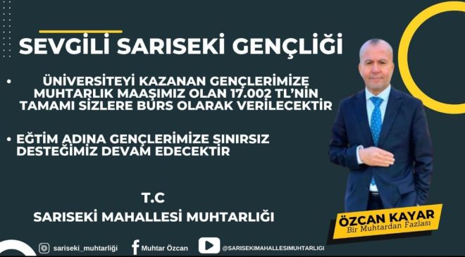 HATAY’DA MUHTAR MAAŞINI ÜNİVERSİTELİ ÖĞRENCİLERE BAĞIŞLADI