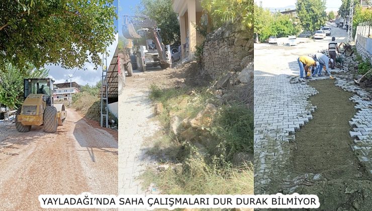 YAYLADAĞI’NDA SAHA ÇALIŞMALARI DUR DURAK BİLMİYOR