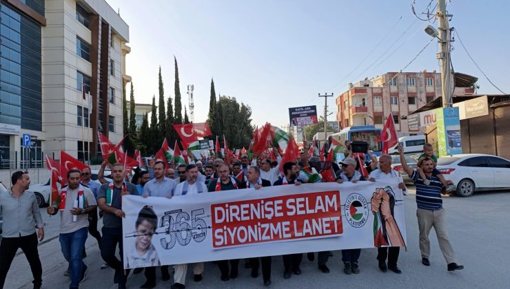 HATAY’DA FİLİSTİN İŞGALİ PROTESTO EDİLDİ              