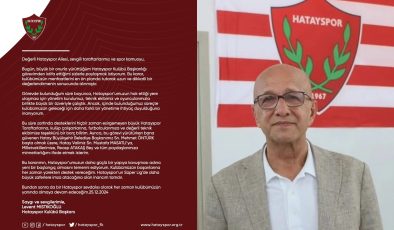 Levent Mıstıkoğlu Hatayspor Kulübü Başkanlığından istifa etti