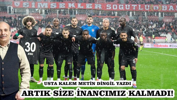 USTA KALEM METİN DİNGİL YAZDI: ARTIK SİZE İNANCIMIZ KALMADI!