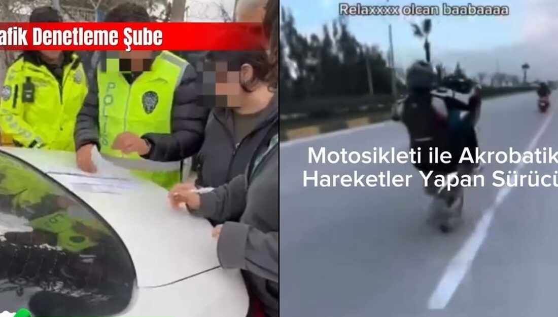 Hatay’ın Antakya ilçesinde sosyal medyada paylaşılan akrobatik motosiklet görüntüleri sonrası