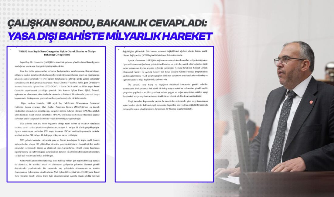 Saadet Partisi Hatay Milletvekili Necmettin Çalışkan’ın yasa dışı bahis ve