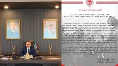 23 Nisan Ulusal Egemenlik ve Çocuk Bayramı dolayısıyla bir mesaj