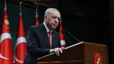 Cumhurbaşkanlığı Kabine Toplantısının ardından kameraların karşısına çıkan Cumhurbaşkanı Recep Tayyip