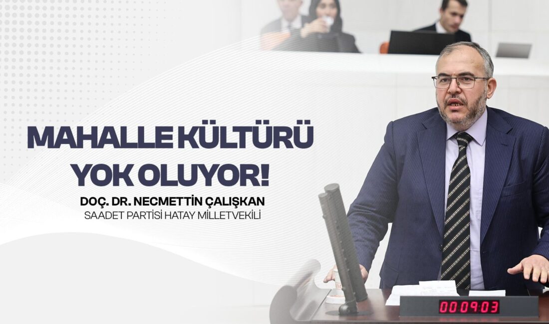 Saadet Partisi Hatay Milletvekili Necmettin Çalışkan, TBMM Genel Kurulu’nda Hatay’daki