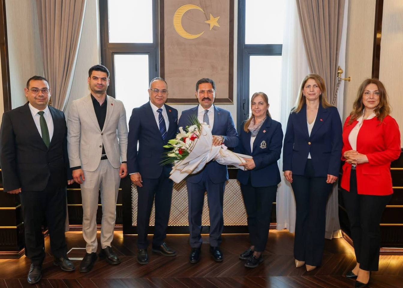 Cumhuriyet Halk Partisi Hatay İl Başkanı Mehmet Gönenç ve beraberindeki