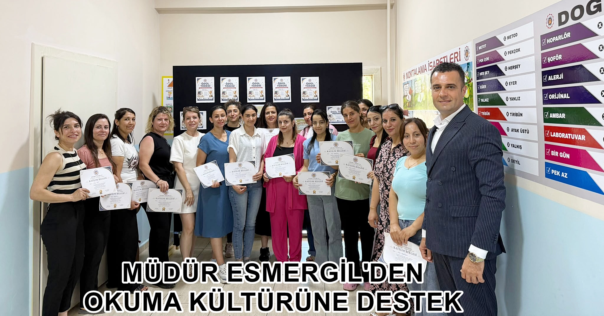 MÜDÜR ESMERGİL’DEN OKUMA KÜLTÜRÜNE DESTEK Hatay’ın Defne ilçesine bağlı Çınarlı İlkokulu’nda Müdür Onur Esmergil öncülüğünde