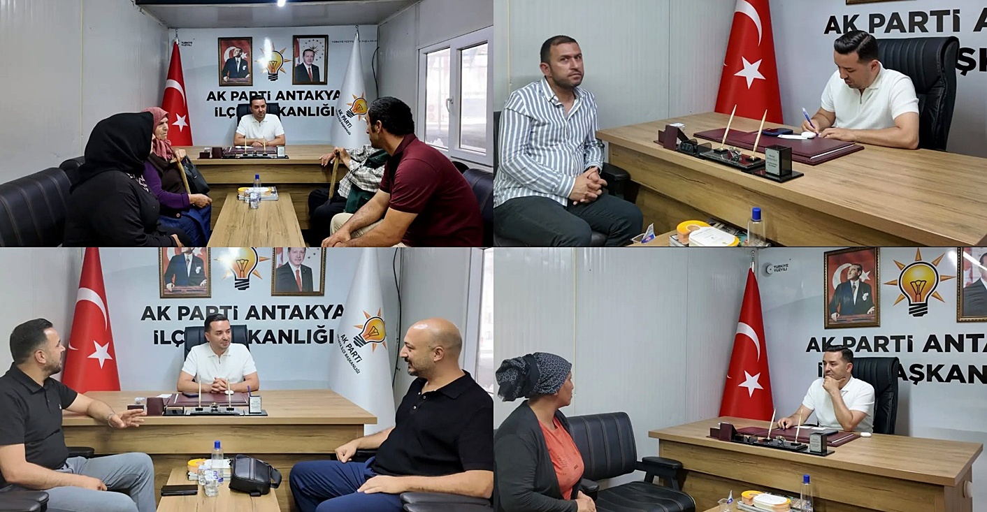 BOYACIOĞLU: MİLLETİMİZLE OMUZ OMUZAYIZ AK Parti Antakya İlçe Başkanı Mustafa Boyacıoğlu, ilçenin dört bir