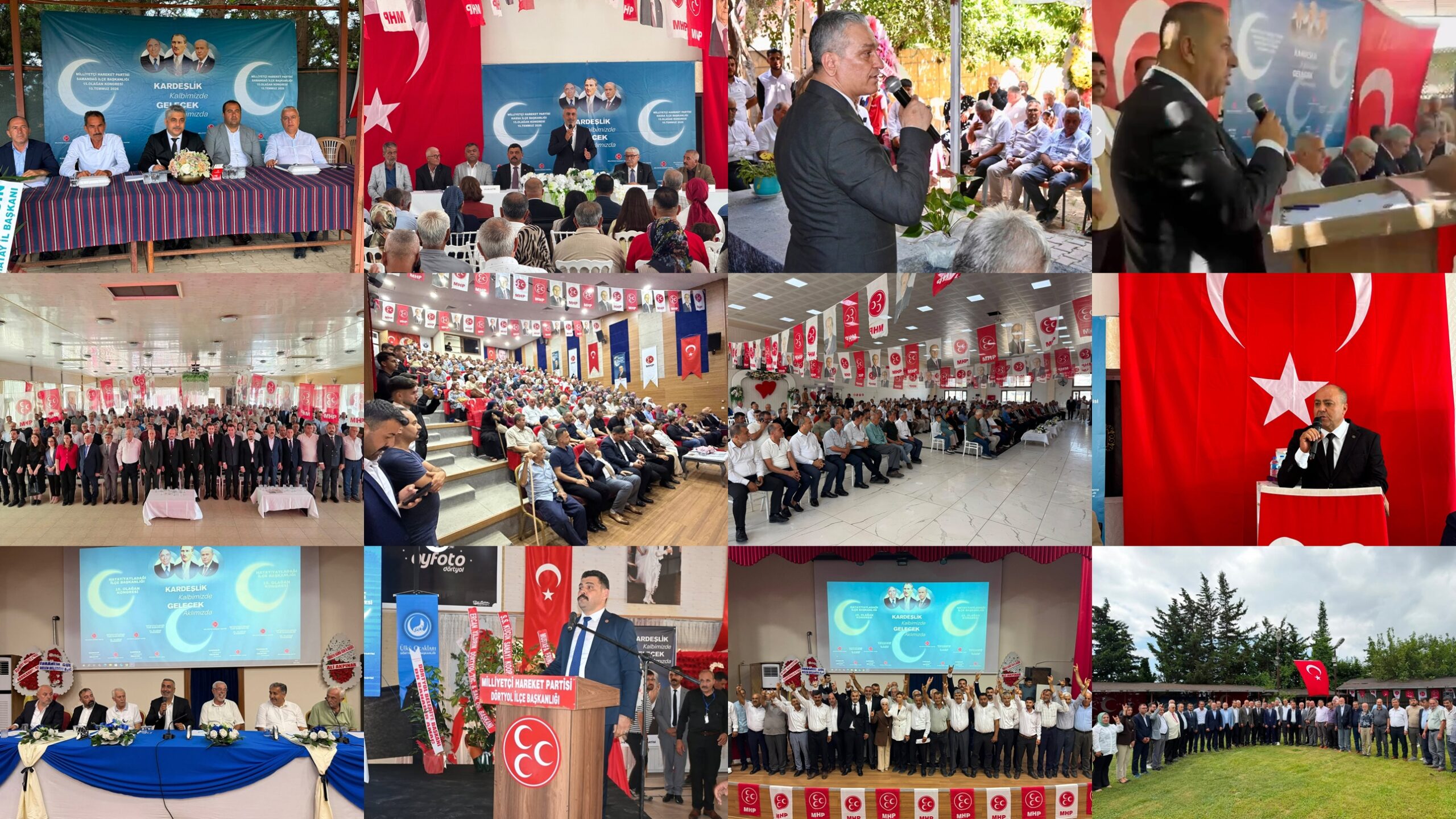 Milliyetçi Hareket Partisi’nin Hatay’da devam eden 15. Olağan İlçe Kongreleri;