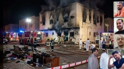 Suudi Arabistan’ın Riyad kentinde işçilerin kaldığı evde meydana gelen patlama