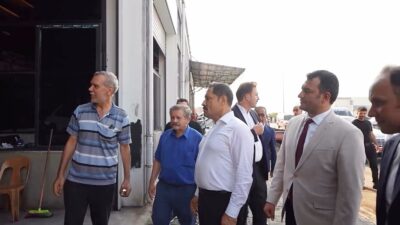 Hatay Valisi Mustafa Masatlı, Erzin’de faaliyetlerini sürdüren 71 işletme kapasiteli