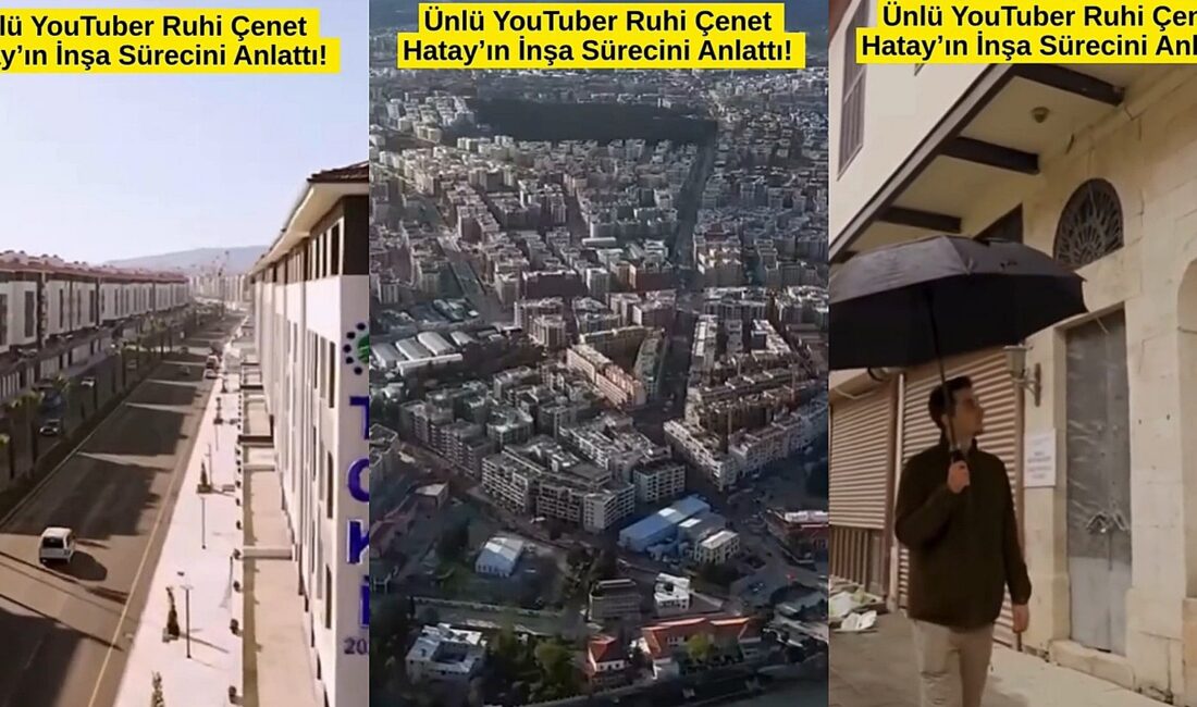 RUHİ ÇENET: HATAY KÜLLERİNDEN YENİDEN DOĞUYOR Milyonlarca abonesi bulunan ünlü YouTuber Ruhi Çenet, deprem bölgesindeki yeniden