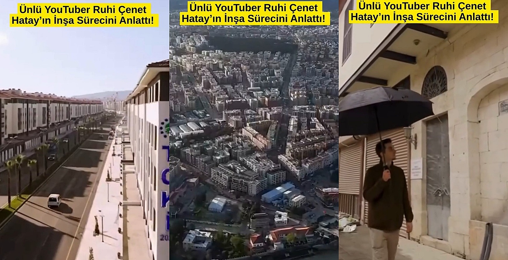 Milyonlarca abonesi bulunan ünlü YouTuber Ruhi Çenet, deprem bölgesindeki yeniden