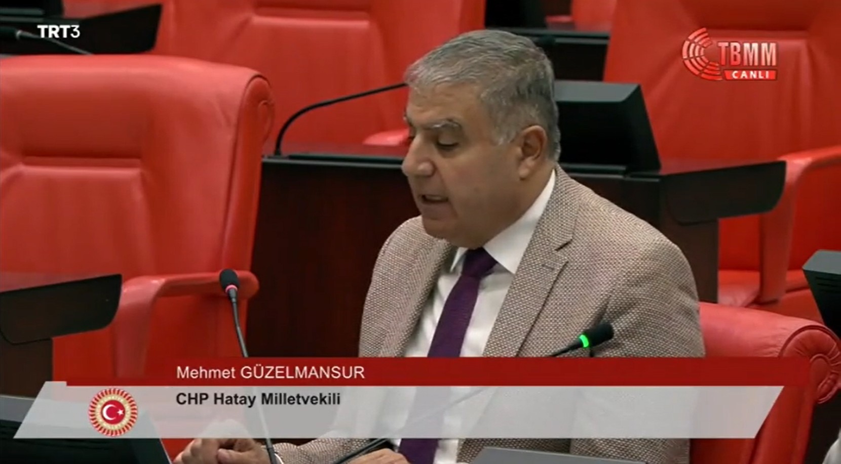 GÜZELMANSUR HATAY’A SAĞLIK OCAĞI İSTEDİ CHP Hatay Milletvekili Mehmet Güzelmansur, TBMM Genel Kurulu’nda yaptığı konuşmada