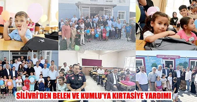 SİLİVRİ’DEN BELEN VE KUMLU’YA KIRTASİYE YARDIMI