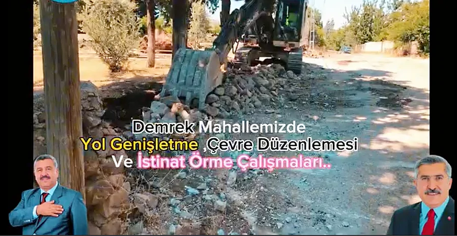 KARA MEHMET BOZUK YOLLARI ONARIYOR