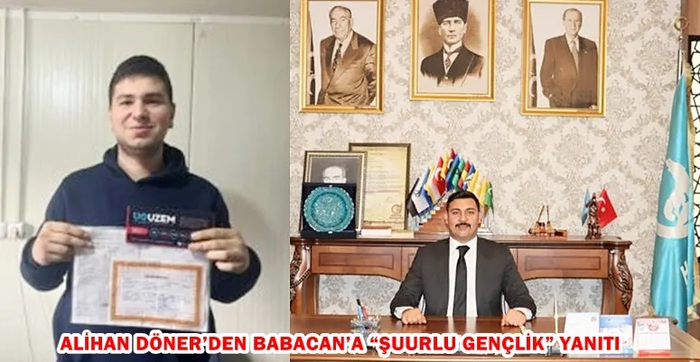 ALİHAN DÖNER’DEN BABACAN’A “ŞUURLU GENÇLİK” YANITI