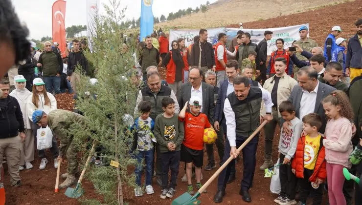 HATAY’DA 9 BİN 740 FİDAN TOPRAKLA BULUŞTU